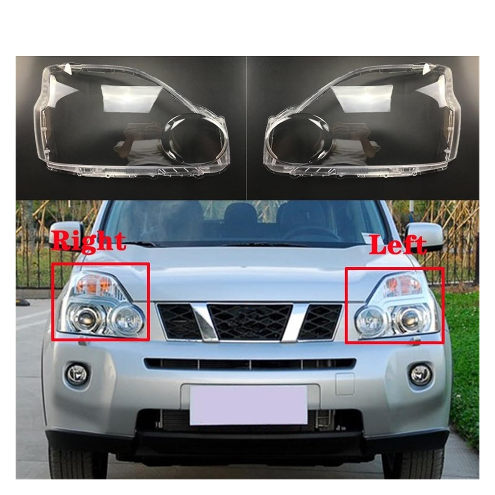 Amazon.co.jp: 車のヘッドライトカバー 日産用エクストレイル 2007-11